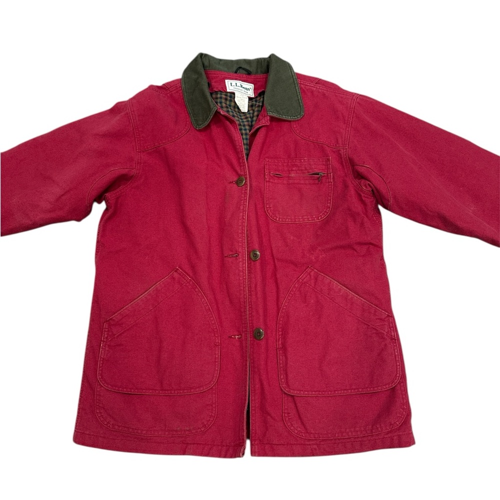 L.L. Bean Vintage Barn Jacket with Olive Collar